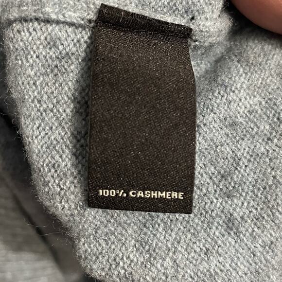 Neiman Marcus Sweater Mens XXL Blue 100% Cashmere V Neck Preppy STAIN Cutter - Picture 7 of 8